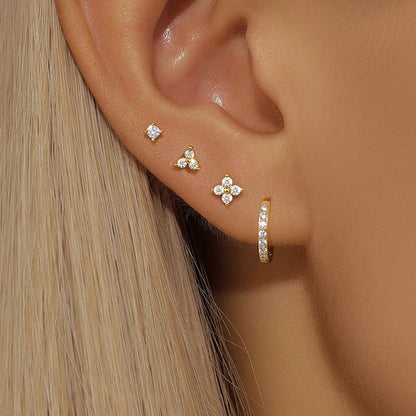 Flower Earrings Set 