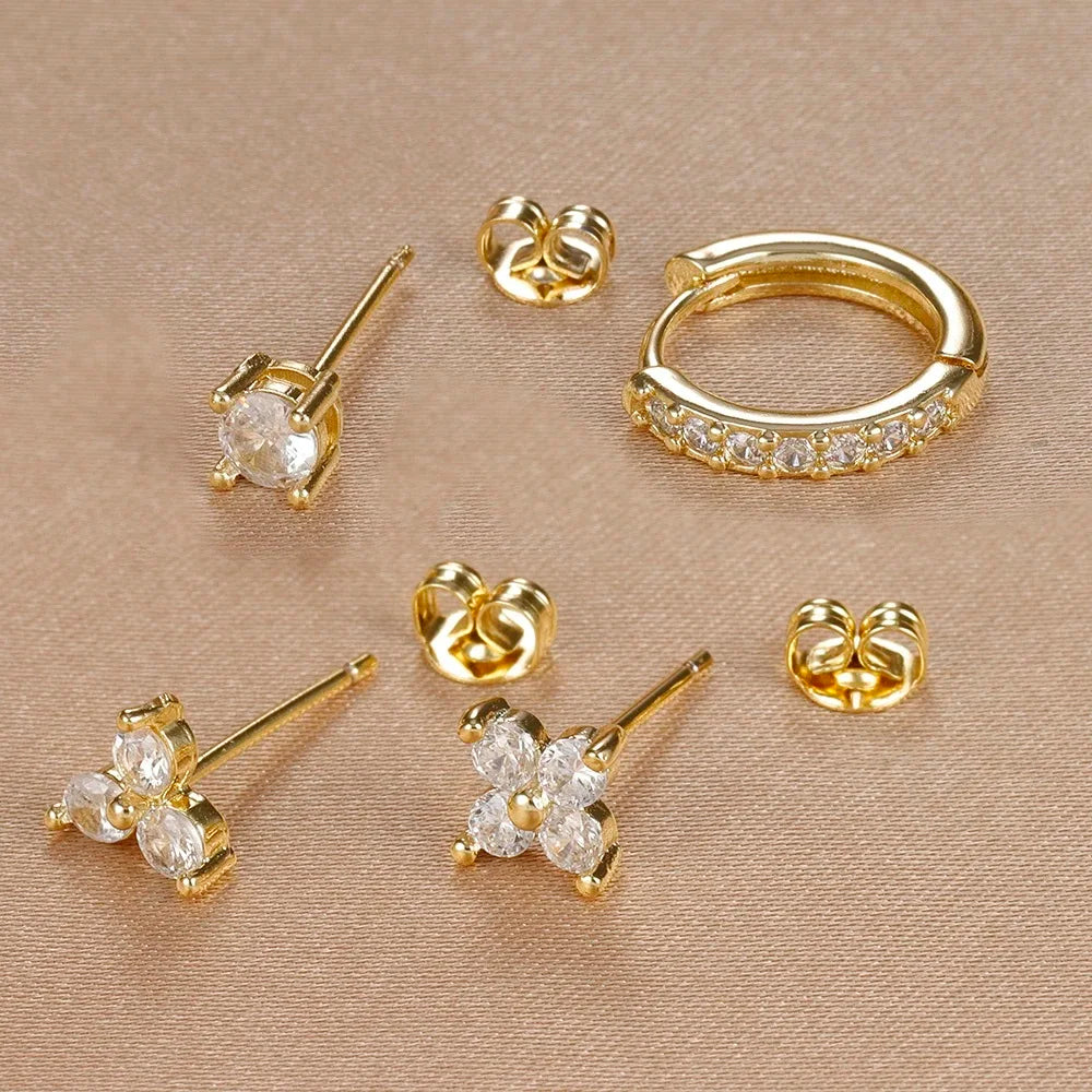 Flower Earrings Set 