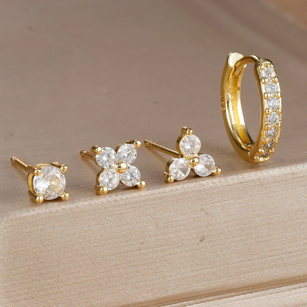 Flower Earrings Set 
