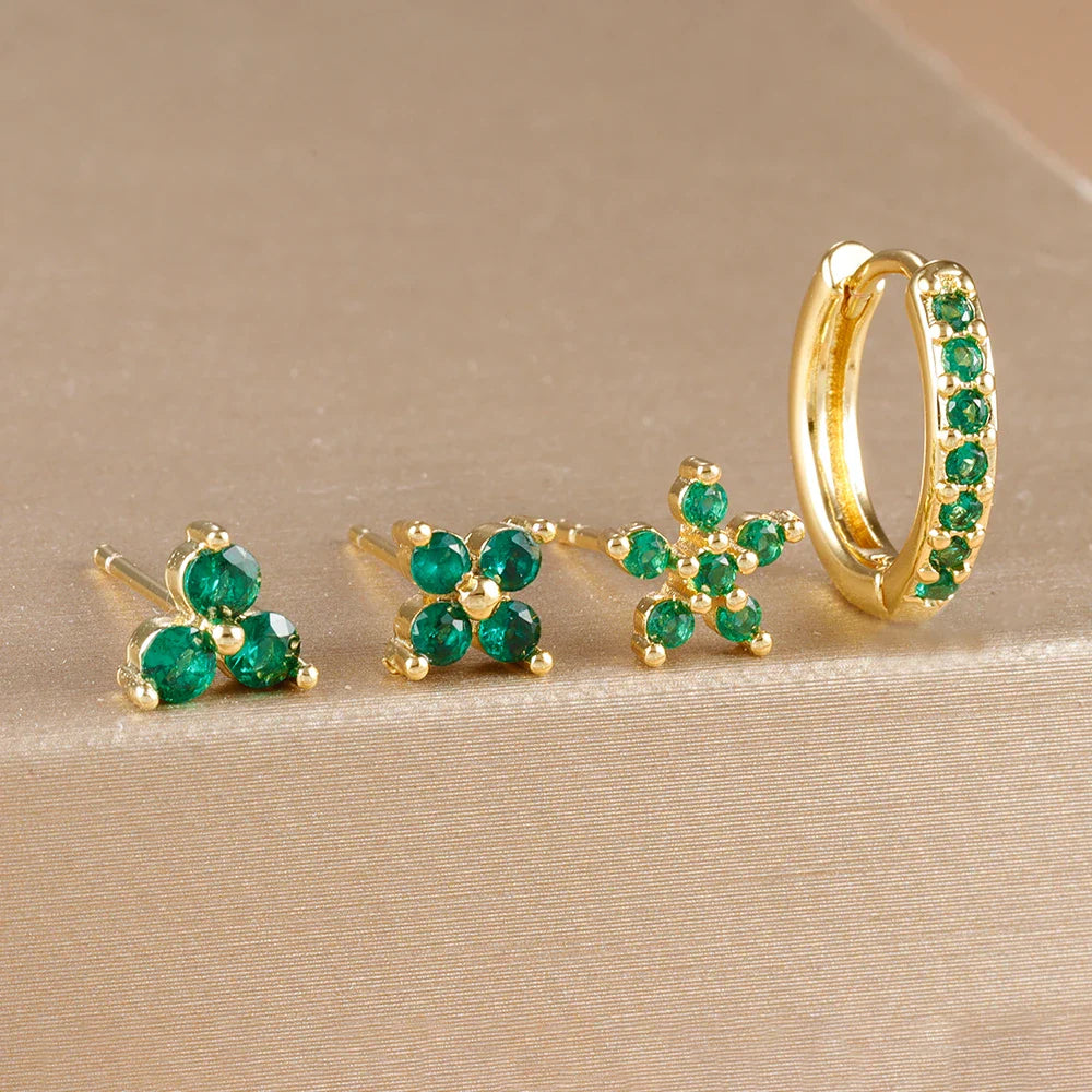 Flower Earrings Set 