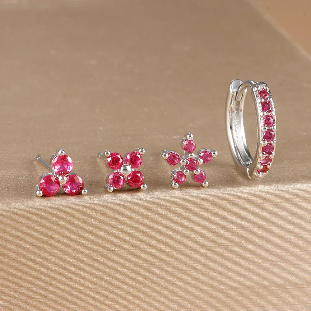 Flower Earrings Set 