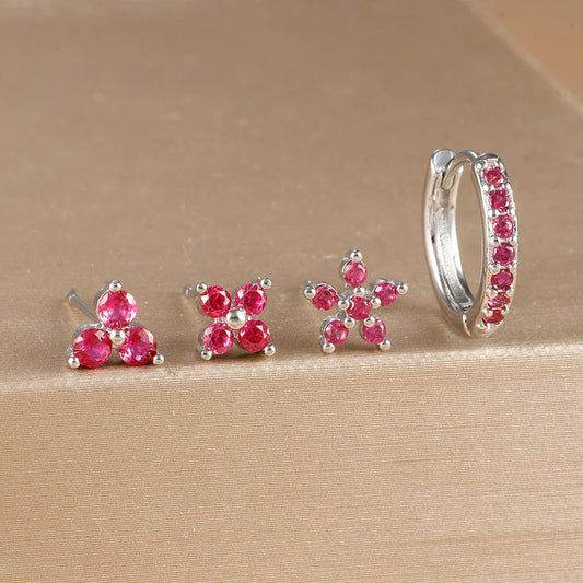Flower Earrings Set 