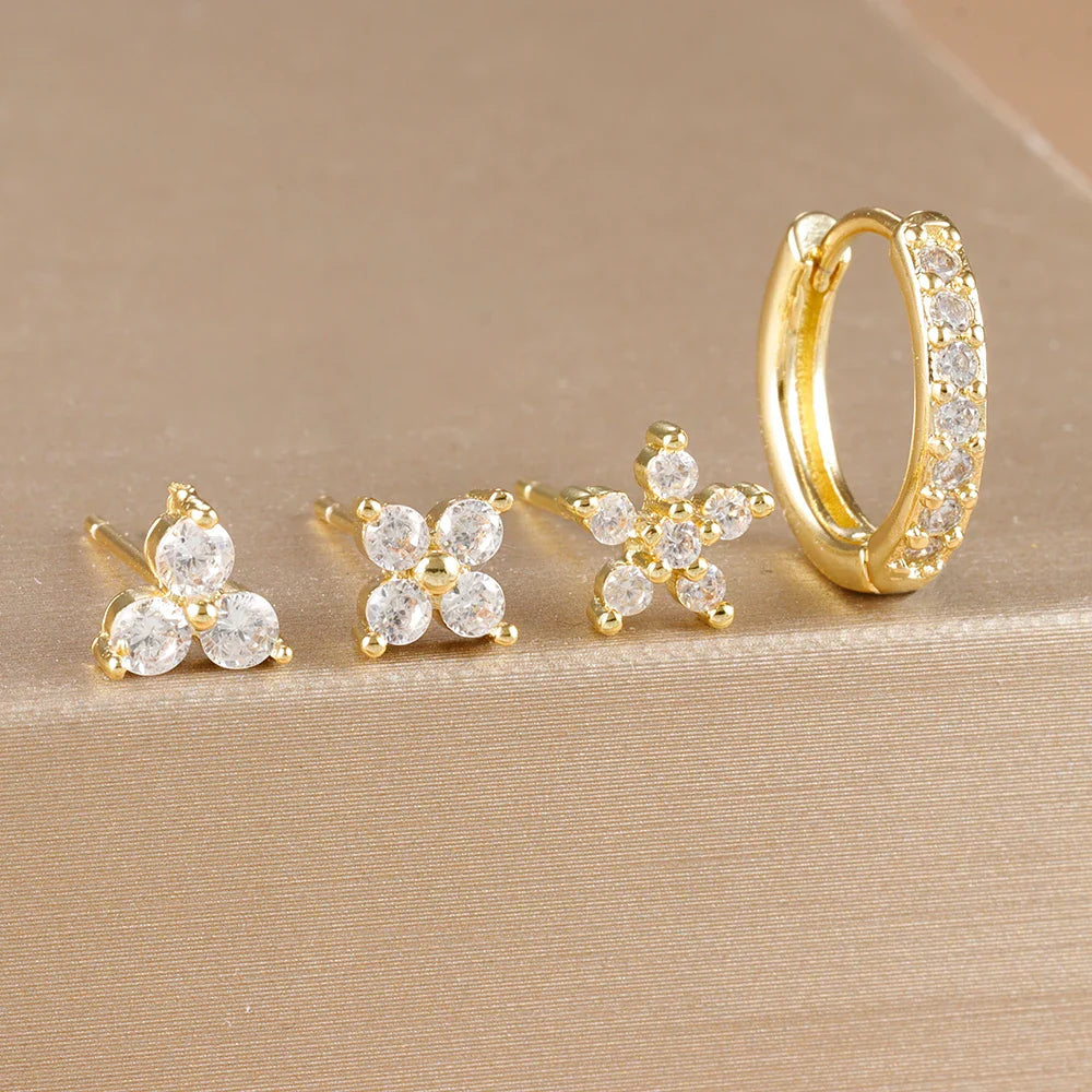 Flower Earrings Set 