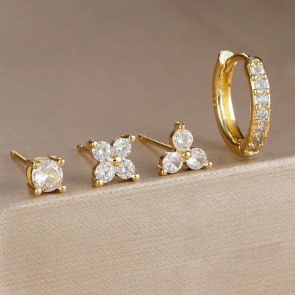 Flower Earrings Set 