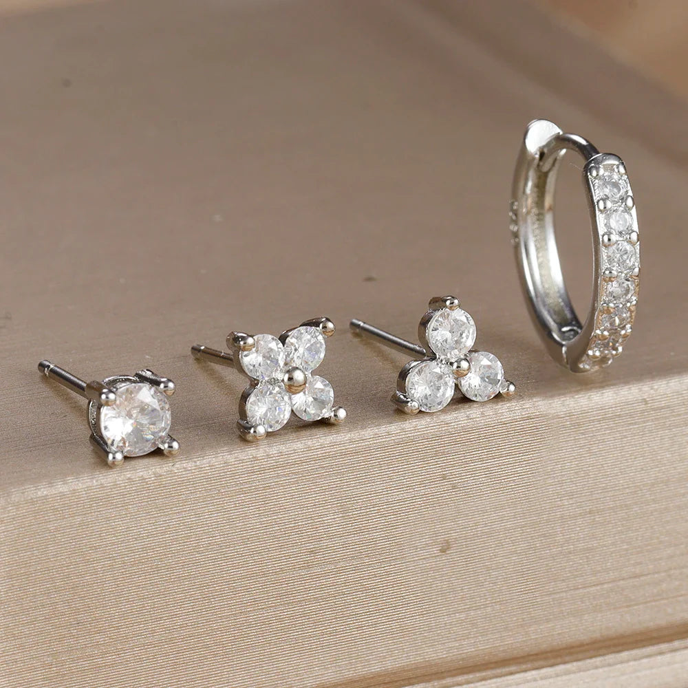 Flower Earrings Set 