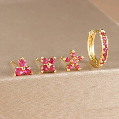 Flower Earrings Set 