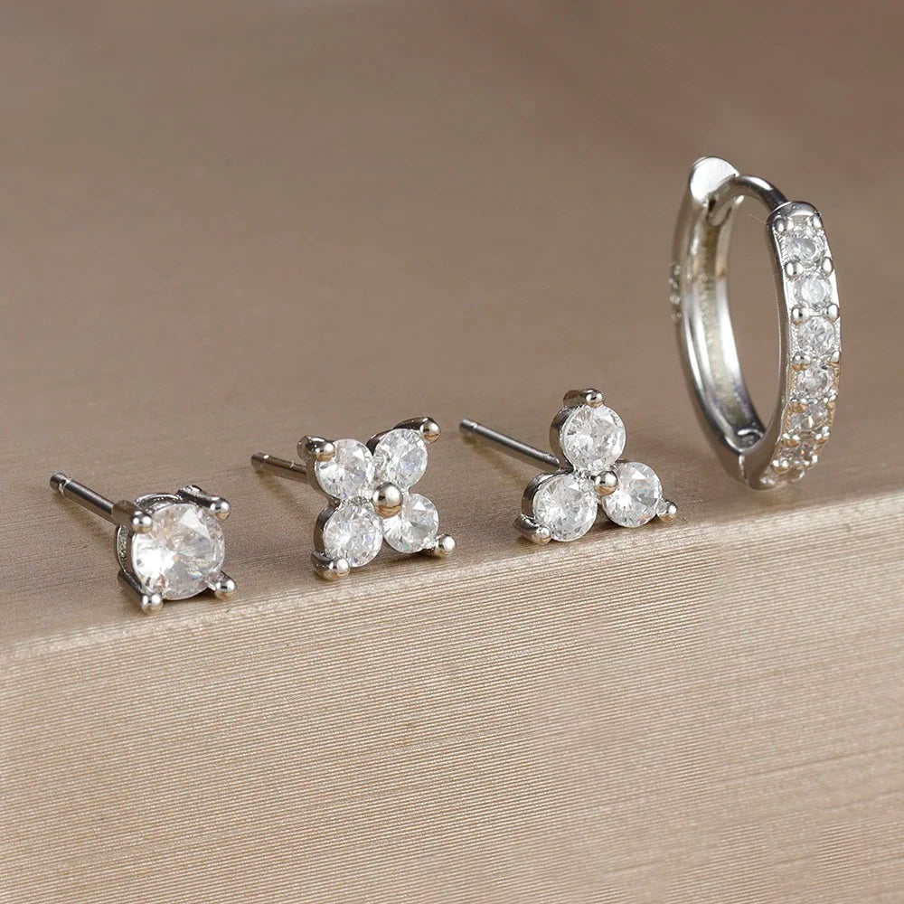 Flower Earrings Set 