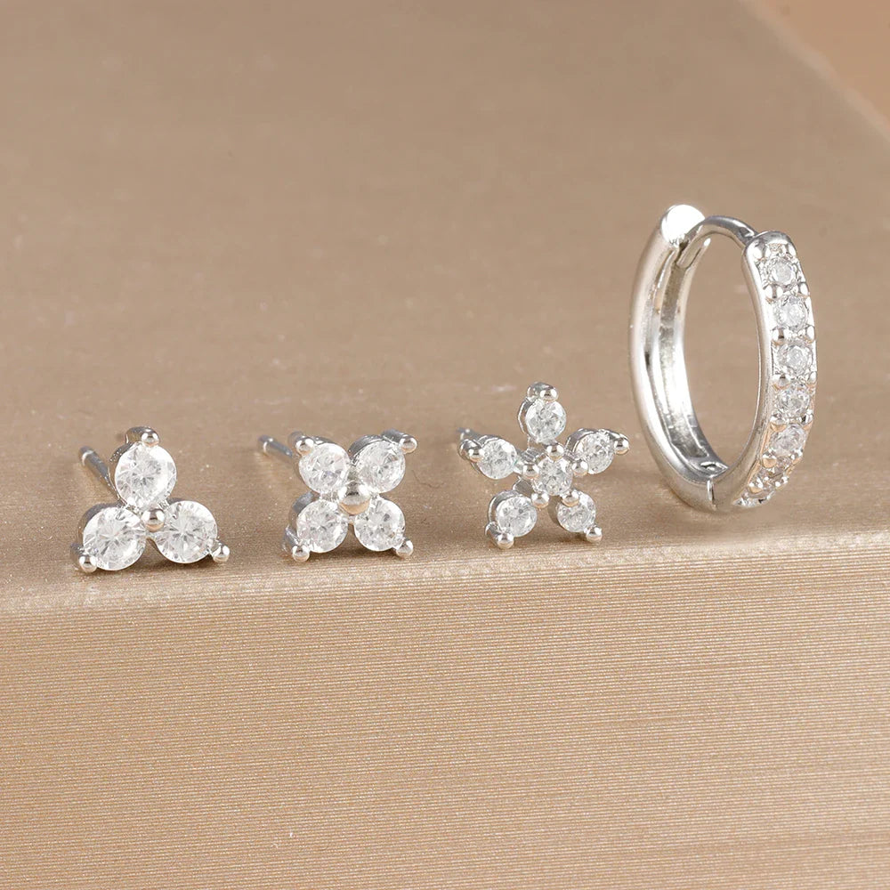 Flower Earrings Set 